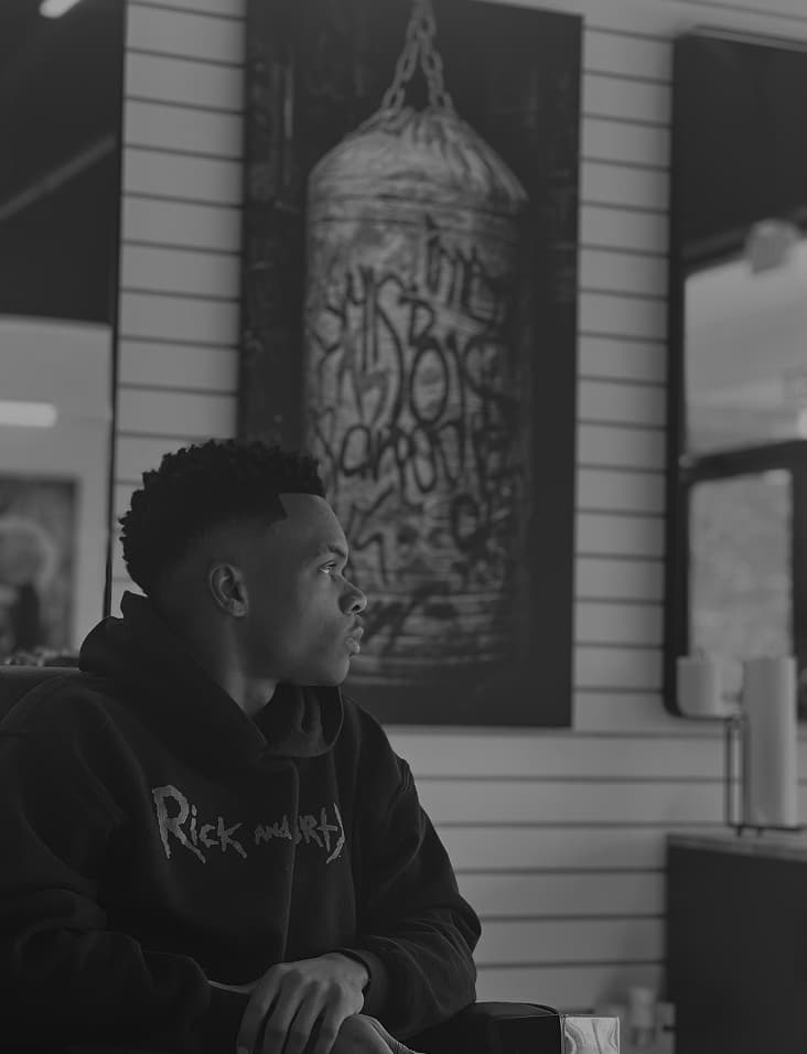 Professional barber at work - The Fade Game Virginia Beach